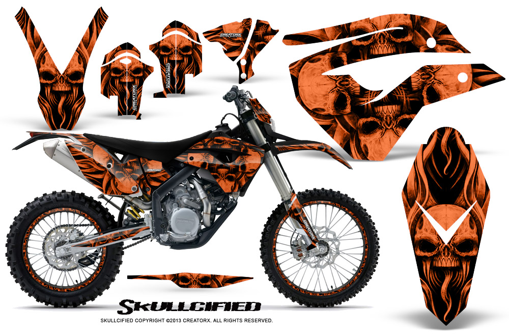 Husaberg FE570 Enduro 2010 Graphics Kit Skullcified Orange NP Rims